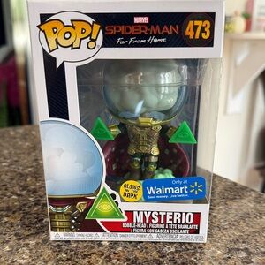 NEW Funko Pop! Marvel Spider-Man Mysterio Figure #473 Glow in the Dark